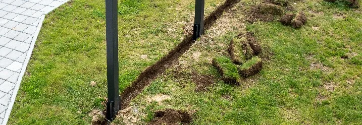 Zaunpfosten im Garten